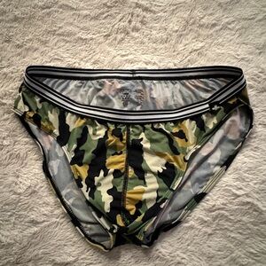 Andrew Christian Camo Briefs Size Large